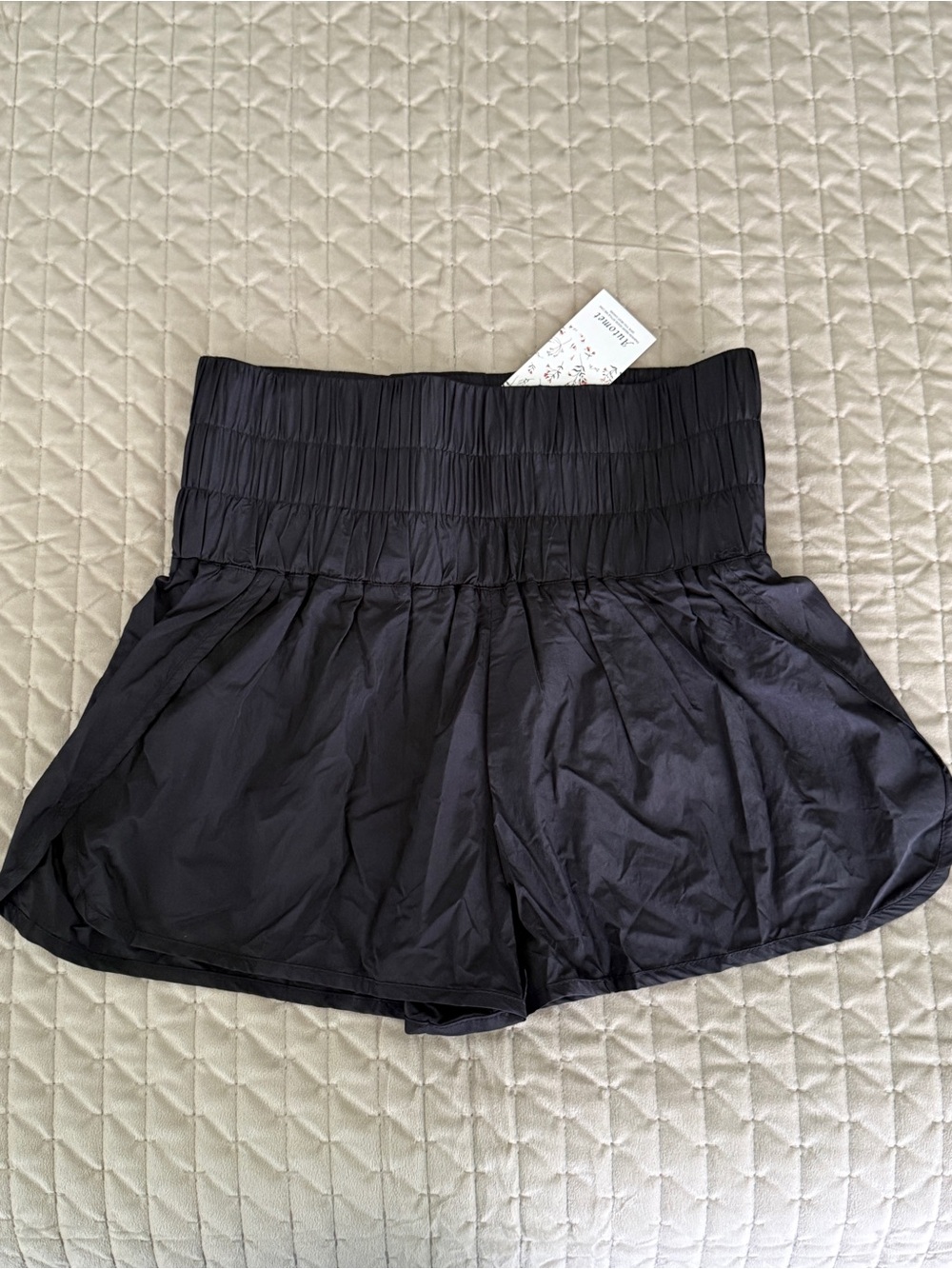 NWT Automet Athletic Shorts Black - Wide Waistband Elastic Size S